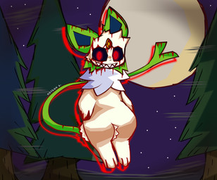 ambiguous_gender blood blood_from_mouth blood_in_mouth blood_on_face blood_splatter bodily_fluids fangs fangs_bared feral looking_back moon neck_tuft night red_eyes solo teeth tuft nathans_yt nintendo pokemon eeeee eevee eeveelution espeon generation_1_pokemon generation_2_pokemon pokemon_(species) absurd_res hi_res signature