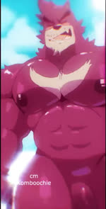 abs anthro barazoku big_pecs big_penis blush bouncing_pecs brown_body brown_fur fangs flaccid fur genitals glistening glistening_body male muscular muscular_anthro muscular_male nipples nude pecs penis red_body red_fur smug_expression smug_grin solo teeth walking cursedmarked studio_chizu the_boy_and_the_beast kumatetsu bear mammal animated loop no_sound short_playtime webm