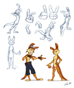 clothing feral fingerless_gloves fur genitals gloves handwear male mischievous_smile nude open_mouth orange_body orange_fur paws penis semi-anthro simple_background solo tail white_background yawn slate jak_and_daxter naughty_dog sony_corporation sony_interactive_entertainment daxter mammal mustelid ottsel digital_media_(artwork) sketch_page