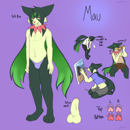 abs anthro bulge clothing eating exercise fangs feet foreskin genitals half-closed_eyes hindpaw male narrowed_eyes painting_(object) paws penis slim small_waist smile solo teeth text thong underwear workout procyoni nintendo pokemon generation_9_pokemon meowscarada pokemon_(species) 1:1 absurd_res english_text hi_res model_sheet