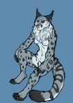 4_toes anthro biped blue_body blue_fur breasts digitigrade feet female fur hindpaw leopard_spots navel nipples nude paws simple_background sitting solo spots tail toes finalflight felid leopard mammal pantherine 2010