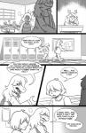 2018 anthro antlers berdly catti_(deltarune) clothed clothing comic deer deltarune dialogue digital_media_(artwork) duo english_text female freckles greyscale group hair heartbroken horn human jockington_(deltarune) kris_(deltarune) lynxgriffin male mammal monochrome new_world_deer noelle_holiday reindeer reptile scalie simple_background smile susie_(deltarune) teeth text undertale_(series)