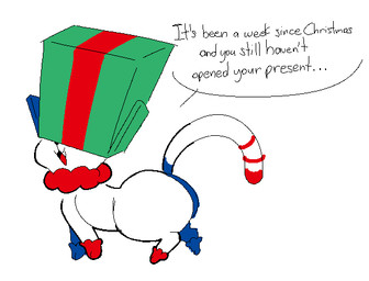 box butt container dialogue female feral gift gift_box holidays markings neck_tuft solo speech_bubble striped_markings striped_tail stripes tail tail_markings text tuft slem christmas junipurr domestic_cat felid feline felis mammal 2025 aliasing digital_media_(artwork) english_text
