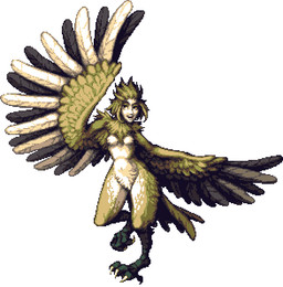 anthro areola blonde_hair breasts crotch_tuft digitigrade feathers featureless_crotch feet female fur hair light_body light_skin looking_away looking_up neck_tuft nipples nude open_mouth short_hair solo tail tail_feathers talons toes tuft winged_arms wings yellow_body yellow_fur pavanz european_mythology greek_mythology mythology unnamed_character avian harpy humanoid mythological_avian mythological_creature 2015 digital_media_(artwork) pixel_(artwork)