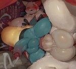 abdominal_bulge anal anal_orgasm anal_penetration anthro ball_size_difference balls big_balls big_penis blue_balls blue_body blue_fur blue_penis blush bodily_fluids breasts cum cum_while_penetrated cumshot ejaculation erection fur genital_fluids genitals glans gynomorph gynomorph/male gynomorph_penetrating gynomorph_penetrating_male hands-free huge_balls huge_penis humanoid_genitalia humanoid_penis hyper hyper_balls hyper_genitalia hyper_penis intersex intersex/male intersex_penetrating intersex_penetrating_male looking_at_viewer male male_penetrated nipples orgasm orgasm_face penetration penis penis_size_difference pink_glans red_eyes sex smile sweat sweaty_balls sweaty_genitalia sweaty_legs sweaty_penis sweaty_thighs text tongue tongue_out white_balls white_body white_fur white_penis syuro nintendo pokemon canid canine generation_3_pokemon generation_4_pokemon lucario mammal pokemon_(species) zangoose 2024 hi_res japanese_text translation_request