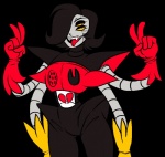 alternate_universe femboy hair heart_symbol machine male multi_arm multi_eye multi_limb not_furry sharp_teeth solo teeth gaiki underfell undertale undertale_(series) fan_character mettaton_(underfell) mettaton_ex_(underfell) humanoid robot 2016 alpha_channel digital_media_(artwork)