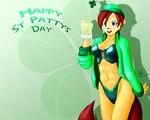 alcohol anthro beer beverage breasts clothed clothing clover_(plant) clover_leaf corset female food four_leaf_clover hair holidays leaf lingerie panties plant purple_eyes red_hair skimpy solo tail topwear underwear kenfoxx sonique st._patrick's_day canid canine fox mammal 5:4