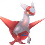 ambiguous_gender simple_background smile solo white_background yellow_eyes ecru_(artist) nintendo pokemon generation_3_pokemon latias legendary_pokemon pokemon_(species) 1:1