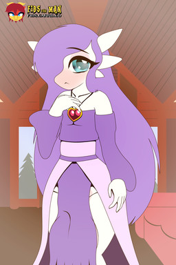 anthro armwear bulge clothing detached_sleeves femboy hair hair_over_eye long_hair male solo wide_hips fibs nintendo pokemon orchid_(fibstheman) gardevoir generation_3_pokemon pokemon_(species) hi_res