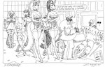 anthro big_breasts biped bottomwear breasts cleavage clothed clothing crop_top dialogue digitigrade eyewear female footwear fully_clothed garter_straps glasses group gynomorph hair hat headgear headwear hooves horn intersex jacket legwear leotard male navel open_mouth outside pants parody police police_officer ponytail shirt shoes shorts speech_bubble stockings text topwear underwear unicycle vehicle walking zaggatar mythology dusk_(tabuley) gwen_(zaggatar) sunny_(tabuley) tabuley_(character) avian bat bird equid equine human mammal mythological_creature mythological_equine penguin unicorn 2025 comic digital_drawing_(artwork) digital_media_(artwork) english_text hatching_(art) hi_res shaded signature