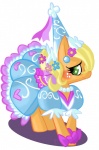 blonde_hair blush clothing dress ear_piercing female feral flower green_eyes hair heart_symbol jewelry looking_at_viewer necklace piercing plant simple_background smile solo white_background fauxsquared friendship_is_magic hasbro my_little_pony applejack_(mlp) earth_pony equid equine horse mammal pony absurd_res hi_res