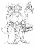 2_heads anthro ball_gag balls big_balls big_breasts big_penis breasts clothed clothing foreskin gag genitals gynomorph huge_balls huge_breasts huge_penis humanoid_genitalia humanoid_penis hyper hyper_balls hyper_genitalia hyper_penis intersex multi_head multifur penetration penis plug_(sex_toy) sex_toy simple_background urethral urethral_penetration what white_background min_(artist) hyena mammal hi_res monochrome