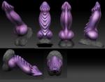 disembodied_penis erection fur genitals glowing gradient_background grey_body grey_fur guardian knot male markings penile_spines penis ridged_penis side_view simple_background solo turnaround vein finir bad_dragon azula_arktandr ambiguous_species canid canine hybrid mammal digital_media_(artwork) model_sheet