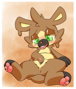 autofisting autopenetration bodily_fluids brown_background brown_body brown_ears brown_fur brown_tail buckteeth cum female feral fisting fur genital_fluids genitals green_eyes looking_at_genitalia lying masturbation on_back pawpads paws penetration pink_pawpads red_nose simple_background solo tail teeth vaginal vaginal_masturbation vulva lucky_luxio nintendo pokemon bidoof generation_4_pokemon pokemon_(species) colored digital_drawing_(artwork) digital_media_(artwork)