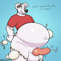 animal_genitalia animal_penis anthro ball_inflation balls belly belly_inflation big_balls bottomless canine_genitalia canine_penis clothed clothing erection genitals giant_sperm huge_balls hyper hyper_balls hyper_genitalia inflation knot male navel outie_navel penetration penis pregnant pregnant_male shirt throbbing throbbing_penis topwear urethral urethral_penetration water pascal_(artist) pascal_(cudacore) canid canine canis dalmatian domestic_dog mammal 1:1 hi_res