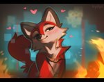 ambiguous_gender black_nose blush feral fur heart_symbol red_body red_fur smile solo white_body white_fur hyilpi microsoft minecraft mojang xbox_game_studios vixy_(hyilpi) canid canine fox fox_(minecraft) mammal red_fox true_fox 2024 artist_name digital_drawing_(artwork) digital_media_(artwork) letterbox female_(lore)