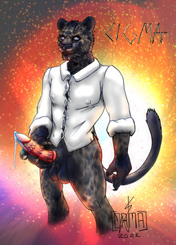 anthro bodily_fluids clothing dripping genital_fluids genitals glowing magic male penis pose precum shirt solo spines topwear cormac_(artist) caracal caracal_(genus) felid feline leopard mammal pantherine hi_res story
