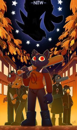 anthro cigarette clothed clothing female fur group hat headgear headwear jacket male smoking topwear drxii night_in_the_woods angus_delaney bea_santello germ_warfare_(nitw) gregg_lee mae_borowski alligator alligatorid avian bear bird canid canine crocodile crocodilian domestic_cat felid feline felis fox mammal reptile scalie 2020 3:5 absurd_res digital_media_(artwork) hi_res