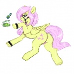 2011 anus bridle cutie_mark digital_media_(artwork) drugs equid equine feathered_wings feathers female feral fluttershy_(mlp) friendship_is_magic genitals hair hasbro hi_res mammal marijuana my_little_pony mythological_creature mythological_equine mythology pegasus pink_hair pipe pussy simple_background smoking_pipe solo tail white_background wings yellow_body yellow_feathers zeriara