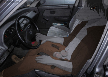 animal_genitalia anthro balls bottomwear car clothing genitals jacket male outside pants penis sheath sitting topwear vehicle thathornycat capitoline_ranch fallout honda microsoft eisen_(frostfur101) mammal night_stalker_(fallout) absurd_res colored hi_res sketch