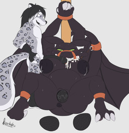 anthro anthrofied anus bdsm belt big_breasts black_body black_penis blush bodily_fluids bondage bound breasts claws cum cum_on_breasts duo egg female forced genital_fluids genitals lactating male male/female nude oviposition penis pregnant puffy_anus spread_legs spreading thick_thighs toe_claws vulva daison_the_fox dreamworks european_mythology how_to_train_your_dragon mythology monty_greymane toothless dragon felid fury_(httyd) mammal mythological_creature mythological_scalie night_fury pantherine scalie snow_leopard western_dragon absurd_res hi_res