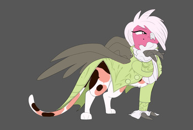 feral male raised_hand solo villegreen hasbro my_little_pony felid feline mammal hi_res