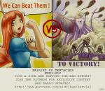 advertisement clothing dialogue duo hair long_hair not_furry speech_bubble tentacles text wings bobbydando fairies_vs_tentacles patreon we_can_do_it! rosie_the_riveter humanoid nihallaks_(species) tentacle_creature colored comic english_text hi_res url