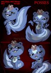 alternate_universe anthro bracelet chain_jewelry female flower_accessory jewelry looking_at_viewer multiple_poses pentacle_necklace pose seductive skull_accessory solo spiked_bracelet spikes marythedynami happy_tree_friends poptropica petunia_(htf) mammal mephitid skunk absurd_res hi_res