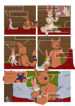 anthro bed dialogue duo fur furniture hug inanimate_transformation lying lying_on_bed male male/male on_bed plushie simple_background tail text transformation transformation_sequence transformation_through_magic malekart ustak_nella felid feline lagomorph leporid mammal rabbit comic digital_drawing_(artwork) digital_media_(artwork) english_text hi_res shaded signature
