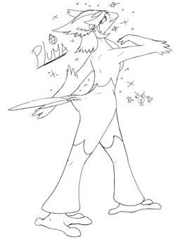 accessory anthro beak butt crossed_legs feathers female female_anthro feral hair hair_accessory one_eye_closed pose rear_view solo sparkles weni pluma_artist nintendo pokemon fan_character animal_humanoid avian avian_humanoid generation_9_pokemon humanoid hybrid pokemon_(species) quaquaval hi_res monochrome pinup