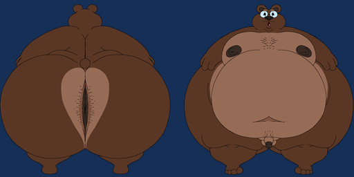 anthro anus areola balls belly big_anus big_belly big_breasts big_butt big_moobs breasts brown_anus brown_areola brown_body brown_nipples brown_skin butt deep_navel erection eyebrows eyewear eyewear_only facial_hair genitals glasses glasses_only huge_anus huge_belly huge_butt huge_hips huge_thighs humanoid_genitalia hyper hyper_anus hyper_butt hyper_hips hyper_thighs male moobs mustache navel nipples nude obese obese_anthro obese_male overweight overweight_anthro overweight_male penis pubes simple_background small_balls small_penis standing thick_eyebrows thick_thighs wearing_glasses wide_hips darylanimates14 burtleby_tuttle_(grannybase) bear brown_bear grizzly_bear mammal ursine 2026 alpha_channel colored digital_drawing_(artwork) digital_media_(artwork) flat_colors hi_res model_sheet