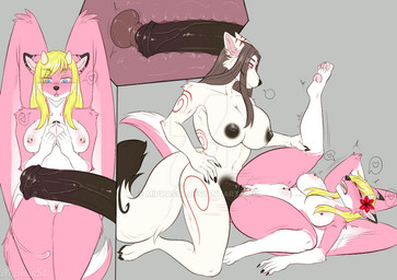 abdominal_bulge animal_genitalia animal_penis anthro balls big_balls big_breasts big_butt big_penis bodily_fluids breasts butt duo equine_genitalia equine_penis female female_penetrated from_front_position genital_fluids genitals gynomorph gynomorph/female gynomorph_penetrating gynomorph_penetrating_female intersex intersex/female intersex_penetrating intersex_penetrating_female lying missionary_position nipple_piercing nipples on_back open_mouth orgasm orgasm_face penetration penis piercing pubes sex spread_legs spreading thick_thighs vaginal vaginal_fluids vaginal_penetration vulva x-ray_view miphassl lynyen roketchu canid canine equid equine fox hybrid mammal incest_(lore)