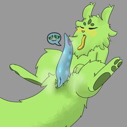 animal_genitalia cloaca cock_transformation feral fluffy genitals herm intersex musk paws penis tapering_penis tongue tongue_out transformation novywolf rain_world videocult saint_(rain_world) slugcat 1:1