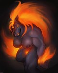 anthro areola biceps big_breasts biped breasts female female_anthro fire glowing glowing_eyes holidays looking_at_viewer muscular muscular_anthro muscular_female nipples nude simple_background solo corrsk halloween equid equine horse mammal nightmare_(species) 2024 4:5 digital_media_(artwork) hi_res