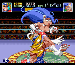 backless_clothing belly_punching big_breasts blonde_hair blue_hair boxing boxing_gloves breasts cleavage clothed clothing duo female fight hair handwear long_hair punch sport nakamangahikari capcom darkstalkers punch-out!! rival_schools super_punch-out!! felicia_(darkstalkers) tiffany_lords animal_humanoid cat_humanoid felid felid_humanoid feline feline_humanoid human humanoid mammal mammal_humanoid digital_media_(artwork) hi_res pixel_(artwork)