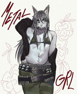 :/ alternative_fashion anthro bangs bare_shoulders belly_tuft belt belt_buckle black_belt black_bra black_clothing black_jacket black_topwear black_underwear blush blush_lines bottomwear bra breasts buckle camo camo_bottomwear camo_clothing camo_pants camo_print cheek_tuft cleavage clothed clothing collarbone ear_piercing eyebrows facial_piercing facial_tuft female female_anthro flat_chested flower_symbol frown fur green_bottomwear green_clothing green_pants grey_body grey_fur grey_hair hair hand_behind_back hand_behind_head helix_piercing heterochromia industrial_piercing inner_ear_fluff jacket lip_piercing long_hair looking_away loose_belt love_handles micro_bra midriff monolid multiple_belts navel navel_tuft open_clothing open_jacket open_topwear oversized_bottomwear oversized_clothing oversized_pants pants pattern_bottomwear pattern_clothing pattern_pants piercing pointy_ears pose pouting prick_ears red_text removing_jacket simple_background slim_anthro slim_female solo striptease studded_belt studs text thick_eyebrows topwear tuft underwear undressing_self white_background white_inner_ear_fluff wolfertinger hitomi_(wolfertinger) bobtail_cat domestic_cat felid feline felis japanese_bobtail mammal 2026 english_text pinup portrait shaded soft_shading three-quarter_portrait trans_(lore) trans_woman_(lore)