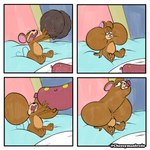 anthro brown_body brown_fur eating food fur hot_dog humor male meatball penis_shaped_bulge solo suggestive cheesymanfredo metro-goldwyn-mayer tom_and_jerry jerry_mouse mammal mouse murid murine rodent 1:1 absurd_res comic hi_res