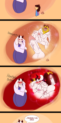 ahegao anthro bearded big_breasts blush blushing_profusely breasts dialogue duo female fur genitals heart_symbol holding_from_behind horn imagination long_ears looking_pleasured male male/female mature_anthro mature_female middle_aged moan muscular penetration penis red_eyes reminiscing slightly_chubby text thinking thinking_about_another thinking_about_penis vaginal vaginal_penetration white_body white_fur x-ray_view conditional_dnp thelightsmen undertale undertale_(series) asgore_dreemurr frisk_(undertale) toriel bovid bovine caprine goat mammal 2025 comic english_text hi_res long_image tall_image