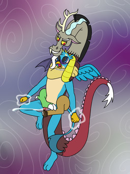 3_toes anthro asphyxiation bloodshot_eyes bodily_fluids breath_play chokehold cum duo ejaculation feet foot_fetish foot_play footjob genital_fluids headlock magic_grip male male/male open_mouth penile red_eyes sex smile toes yellow_sclera aaron_amethyst friendship_is_magic hasbro my_little_pony mythology discord_(mlp) gallus_(mlp) avian chimera draconequus gryphon mythological_avian mythological_creature absurd_res hi_res