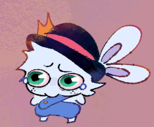 anthro black_clothing black_hat black_headwear blue_bottomwear blue_clothing blue_pants bodily_fluids bottomwear bowler_hat brown_background button_(fastener) chibi clothed clothed_anthro clothed_male clothing featureless_limbs freckled_face freckles fur green_eyes hat headgear headwear leaf long_ears male male_anthro noseless pants purple_inner_ear sad simple_background solo tears thin_eyebrows white_body white_fur critterzone13 mario_plus_rabbids_sparks_of_hope nintendo raving_rabbids rayman_(series) ubisoft t.s._woodrow lagomorph mammal rabbid 2023 colored digital_drawing_(artwork) digital_media_(artwork) english_description full-length_portrait portrait shaded