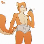 anthro blush briefs briefs_only buckteeth cellphone clothed clothing colin_(markybuns) electronics erection_in_briefs erection_in_underwear fur holding_cellphone holding_object holding_phone male monotone_briefs monotone_clothing monotone_underwear nerd open_mouth orange_body orange_fur phone phone_notification pink_nose receiving_nudes simple_background solo tan_body tan_fur teeth teeth_showing tenting tighty_whities topless topless_male underwear underwear_only white_background white_briefs white_clothing white_underwear markybuns mammal rodent sciurid tree_squirrel 1:1 2024 hi_res signature