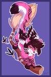 ambiguous_gender feathered_wings feathers feral fur pink_body pink_fur solo white_body white_fur wings ketty eda_(terrythetazzytiger) 2021 2:3 absurd_res digital_media_(artwork) hi_res