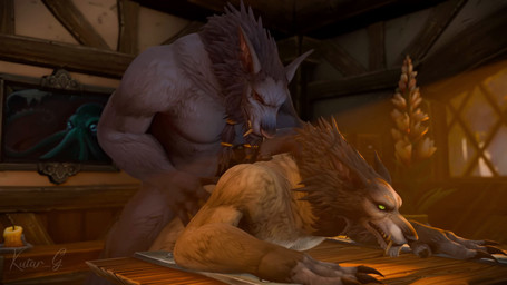 anal anal_penetration animal_genitalia animal_penis anthro anus balls bodily_fluids butt canine_genitalia canine_penis cum cum_in_ass cum_inside cumshot doggystyle duo ejaculation erection from_behind_position fur genital_fluids genitals kissing knot knotted_penis knotting male male/male male_penetrated male_penetrating male_penetrating_male muscular muscular_anthro muscular_male nude penetration penile penile_penetration penis riding sex sound_effects kutar_g sound_warning blizzard_entertainment mythology warcraft canid canine mammal mythological_canine mythological_creature werecanid werecanine werecreature werewolf worgen 3d_(artwork) 3d_animation animated blender_(artwork) digital_media_(artwork) hi_res huge_filesize long_playtime sound video widescreen
