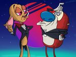 anthro clothed clothing detailed_background duo elegant fur male male/male necktie smile suit aafox196 nickelodeon ren_and_stimpy ren_höek stimpy_j._cat canid canine canis chihuahua domestic_cat domestic_dog felid feline felis mammal toy_dog 4:3 digital_media_(artwork) hi_res