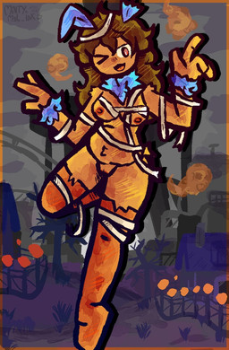 andromorph anthro blue_body blue_fur female fur holidays intersex orange_body orange_fur psylocyb sky smile solo mintymal_ink halloween animal_humanoid arthropod arthropod_humanoid humanoid insect insect_humanoid lepidopteran lepidopteran_humanoid moth_humanoid hi_res