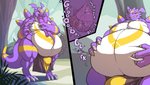 anthro bottomwear clothing duo femboy internal loincloth male male/male male_pred oral_vore overweight purple_body purple_scales scales size_difference tail vore kalnareff dragoneer_(character) kalnareff_(character) murasadramon scalie digital_media_(artwork) hi_res