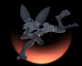 anthro band-aid band-aid_on_face band-aid_on_nose bandage bandage_on_face bandage_on_nose black_body black_fur butt cheek_tuft facial_tuft fur grey_body grey_fur half-closed_eyes lying male multicolored_body multicolored_fur narrowed_eyes on_front solo tuft two_tone_body two_tone_fur xing1 nick_(xing1) lagomorph leporid mammal rabbit hi_res