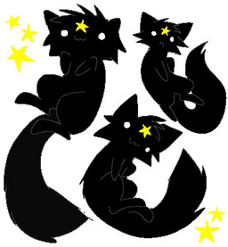 :3 ambiguous_gender black_body black_fur feral fur lying on_back paws simple_background solo star white_background conditional_dnp dethtwink warriors_(book_series) fan_character domestic_cat felid feline felis mammal aliasing digital_media_(artwork) low_res sketch