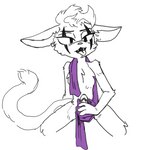 anthro erection improvised_sex_toy looking_pleasured male masturbation masturbation_through_clothing mostly_nude scarf scarf_only simple_background solo deaddemonbunny jack_(webcomic) drip_(jack) canid canine canis hybrid mammal murid murine rat rodent wolf hi_res