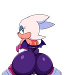 anthro back_boob big_butt breasts butt camel_toe female looking_back mature_anthro mature_female rear_view solo teal_eyes wings iggy_bomb sega sonic_the_hedgehog_(series) rouge_the_bat bat mammal hi_res